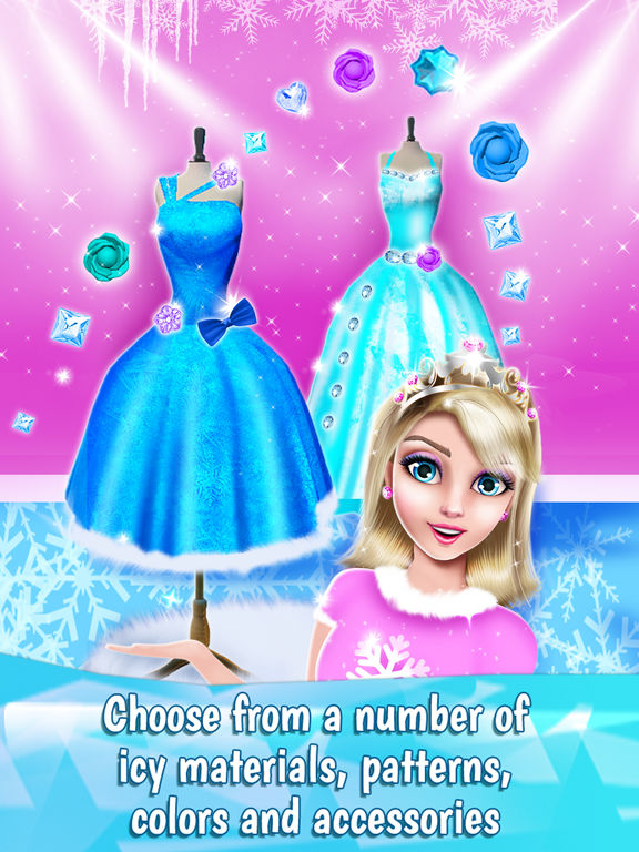 服装设计游戏 – 冰公主游戏: 设计自己的时尚服