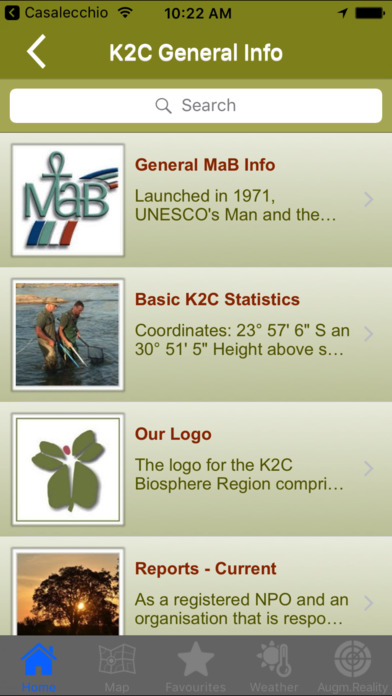 K2C Biosphere Info App screenshot 2