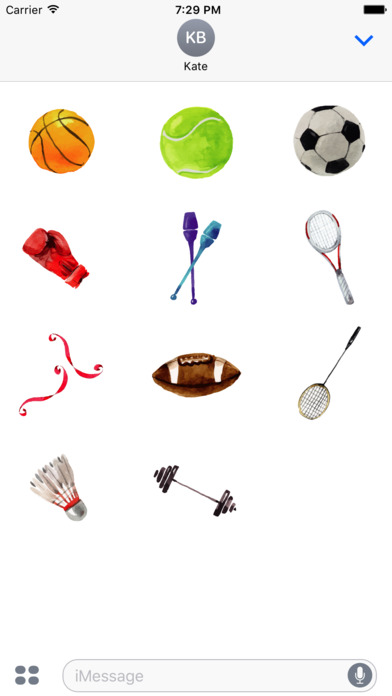 Animated Watercolor Sport Stickers screenshot 2