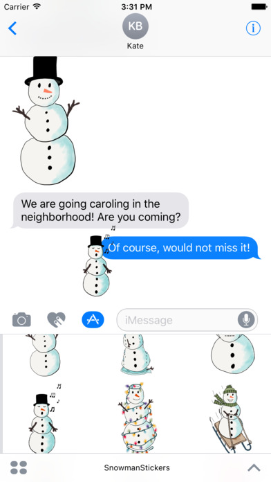 Snowman Stickers for Christmas screenshot 2