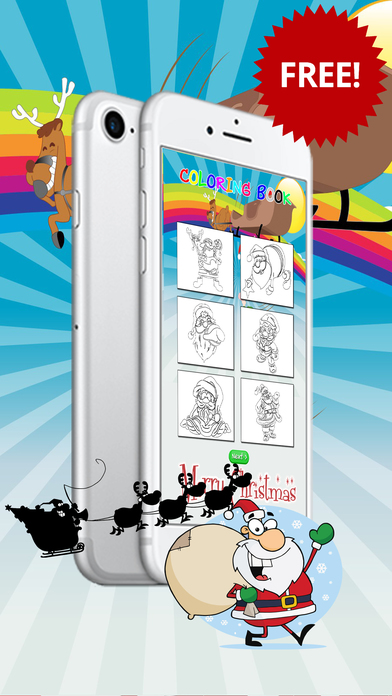 Santa claus coloring book free for kids screenshot 3