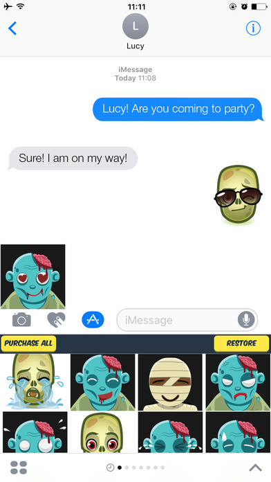 Zombie Stickers - Zombie Emojis Set screenshot 2