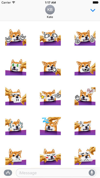 Funny Emoji Dog Sticker screenshot 2
