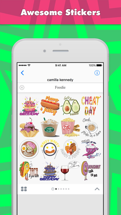 Foodie stickers by camilla kennedy screenshot 2
