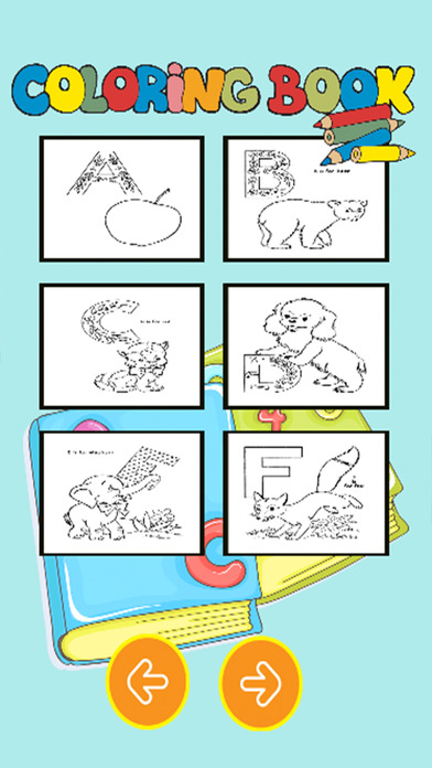 Color:ABC Animals Letter Coloring Book Kids Adults screenshot 3