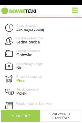 Sawa Taxi Warszawa screenshot 3