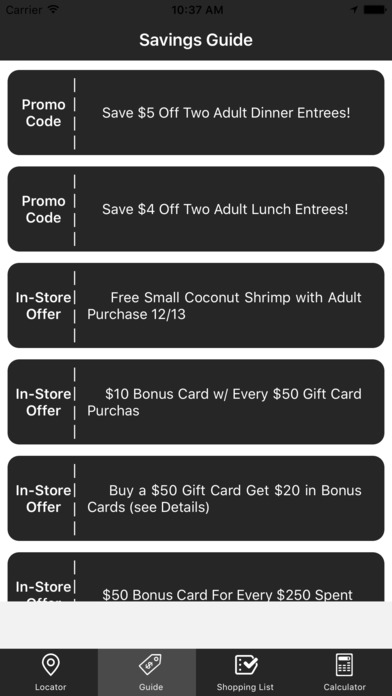 Savings for Outback Steakhouse Dine screenshot 2
