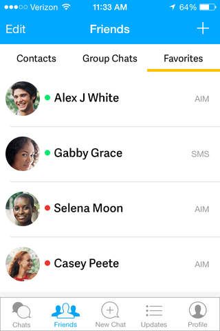 AIM: Chat, Text, Photo Share, Voice Message screenshot 4