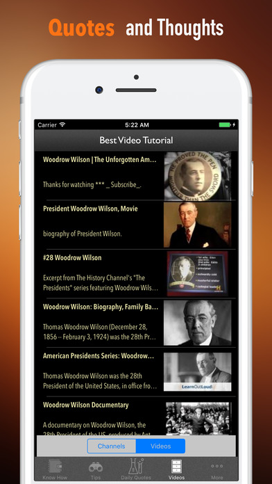 Biography and Quotes for Woodrow Wilson-Life screenshot 3