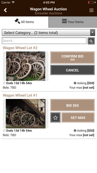 Emswiler Auctions screenshot 4
