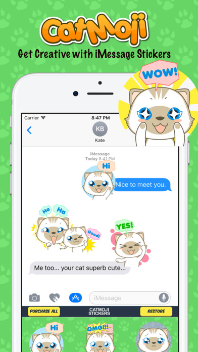 CatMoji Cutest Cat Stickers for iMessage screenshot 2