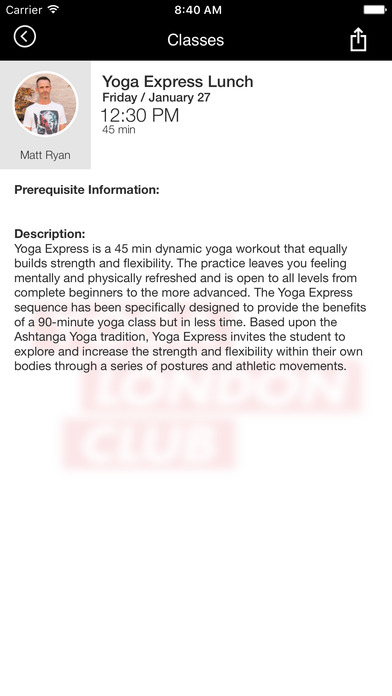 Yoga London Club screenshot 4