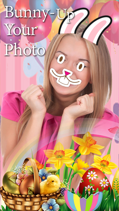 Easter Bunny Photo Stickers with Bunnies & Eggs FX screenshot 2