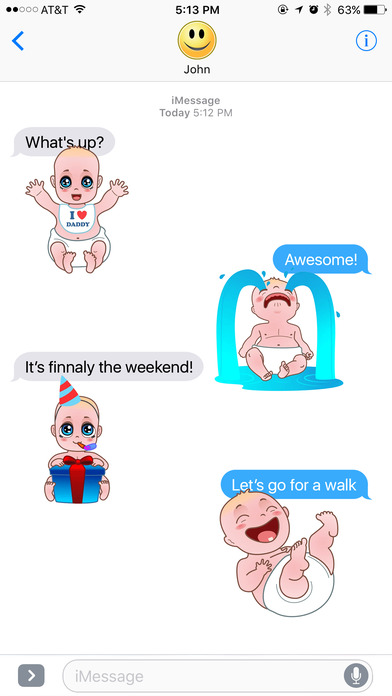 Funny Little Baby Stickers screenshot 3