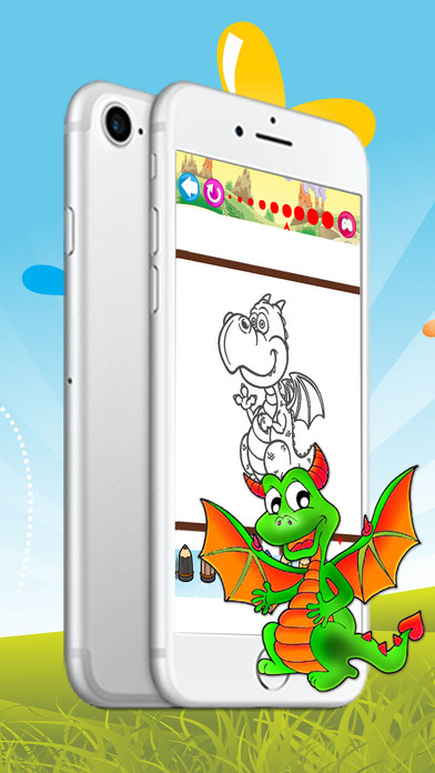Funny Dragon world coloring book for kids toddlers screenshot 3