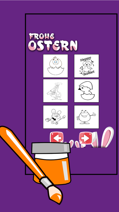 Easter Bunny Coloring Pages - Easy Drawings Kid screenshot 2