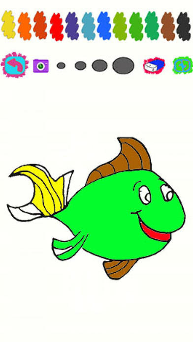 Fish Family Cartoon Coloring Version screenshot 3