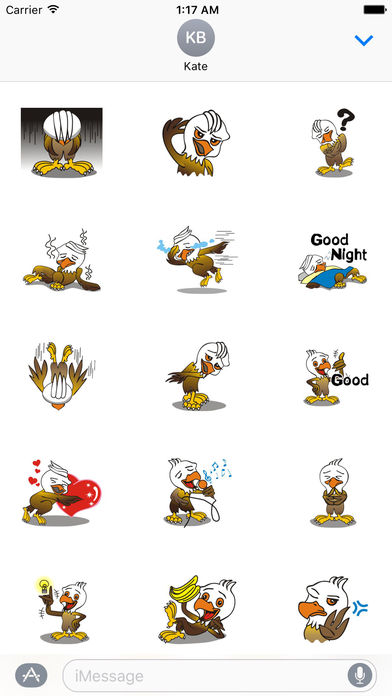 Cute Eagle Stickers screenshot 2