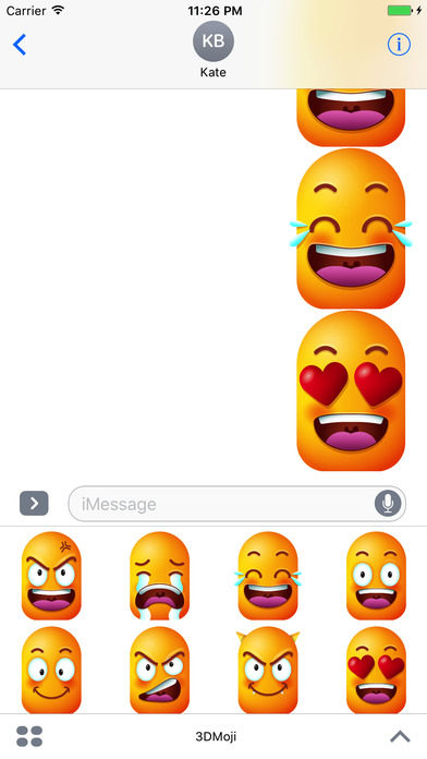 3DMoji - Stickers for Messages screenshot 2