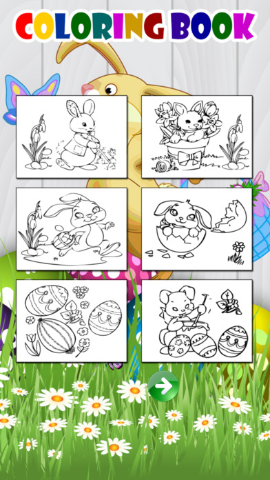 Easter Eggs bunny paint game for kids screenshot 3