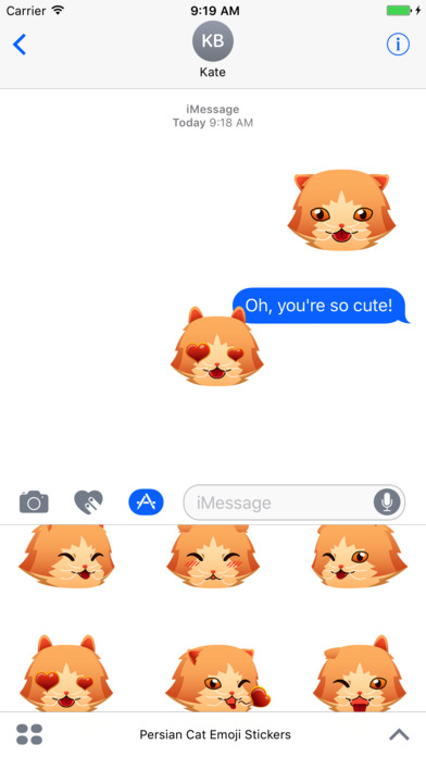 Persian Cat Stickers for iMessage screenshot 3