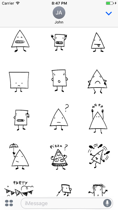 Triangle & Squares stickers for iMessage screenshot 2