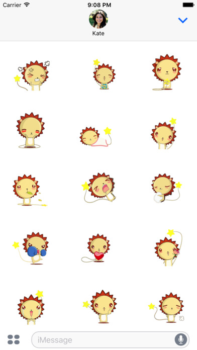 Little Lion Animated Emoji Stickers screenshot 2