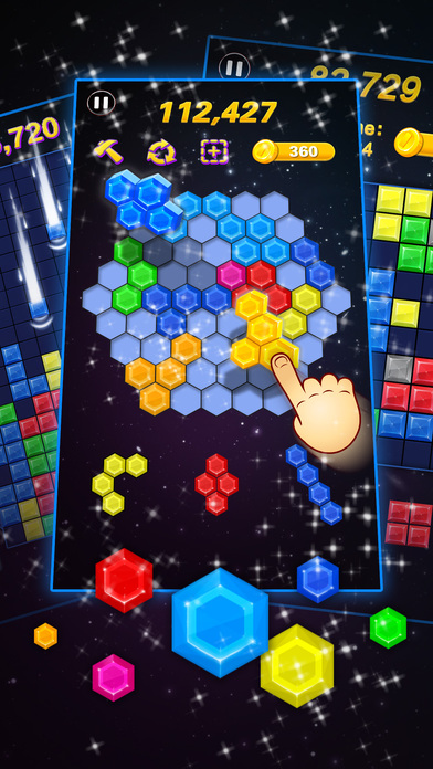 Hex Blocks Puzzle - Bricks Grid Crush Game screenshot 2