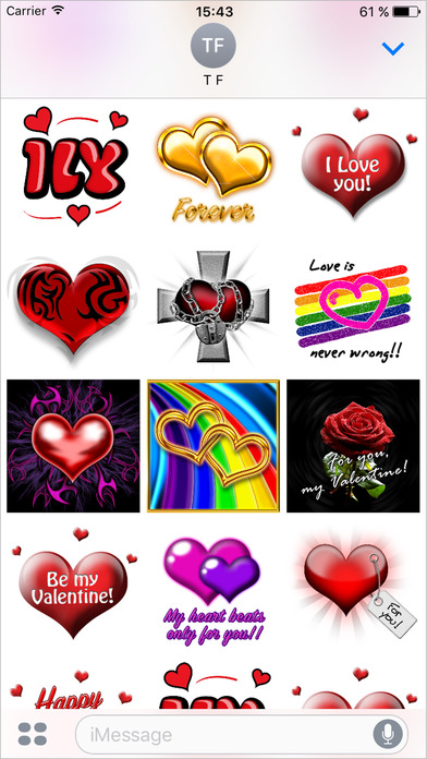 Valentine's Day Heart Stickers screenshot 3