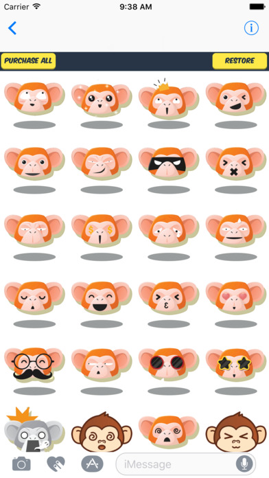 Monkey Stickers - Cute Monkey Emojis screenshot 3