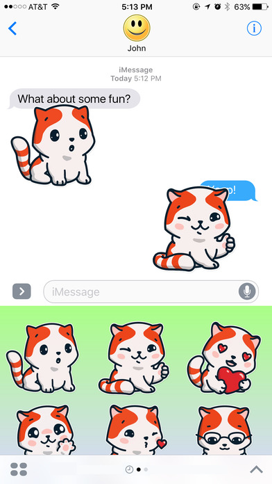 Orange Cute Cat Stickers screenshot 2