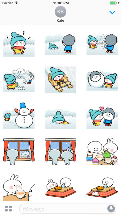The Bunny Brat Winter Stickers screenshot 2
