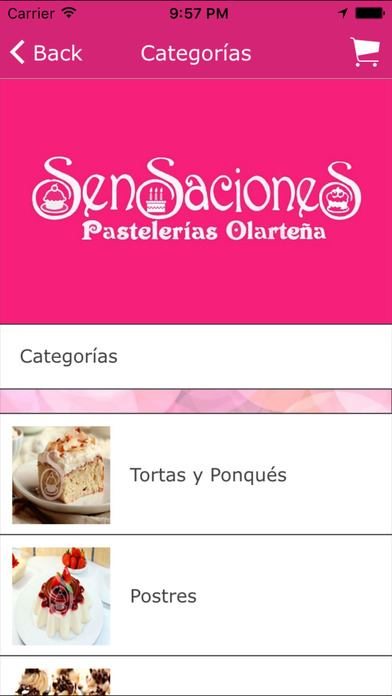 Pasteleria Sensaciones screenshot 2