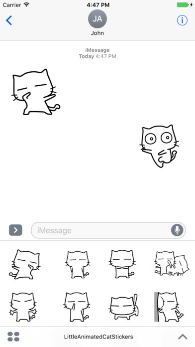 Little Animated Cat Stickers screenshot 2
