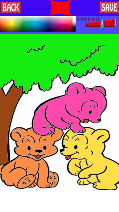 Bear Holiday Coloring Drawing Page Game Edition screenshot 2