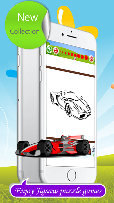 Car and transporter Coloring book games for kids screenshot 2