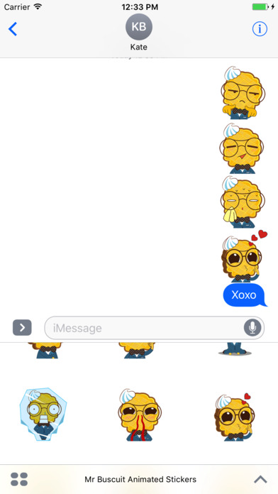Mr. Biscuit Animated Stickers For iMessage screenshot 4
