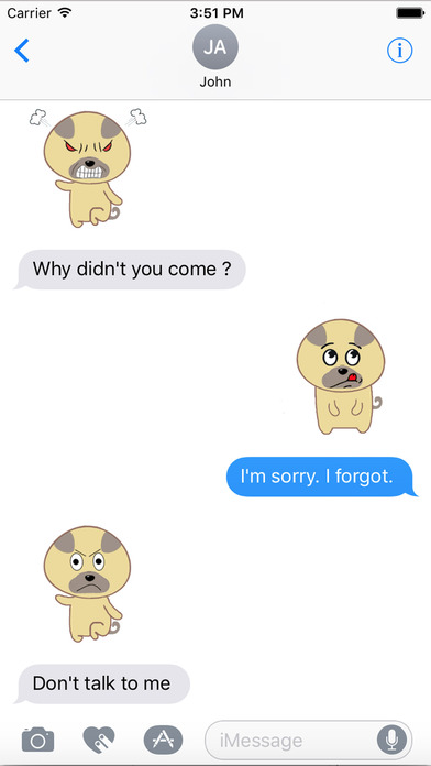 Chubby Puppy - Pug Emoji & Sticker Pack screenshot 3