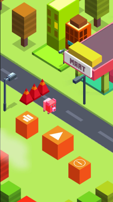 Amazing Pig Cubic Town Dasher screenshot 3