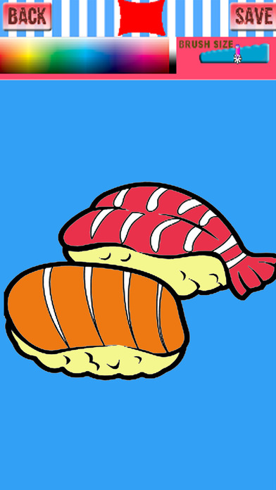 Kids Coloring Page Game Free For Sushi Version screenshot 2