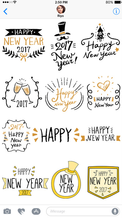 Happy New Year Countdown 2017 for iMessage Sticker screenshot 2