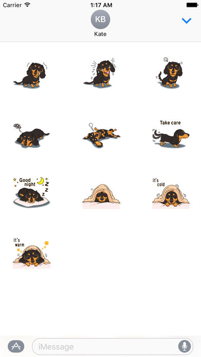Happy Dachshund Puppy Sticker screenshot 3