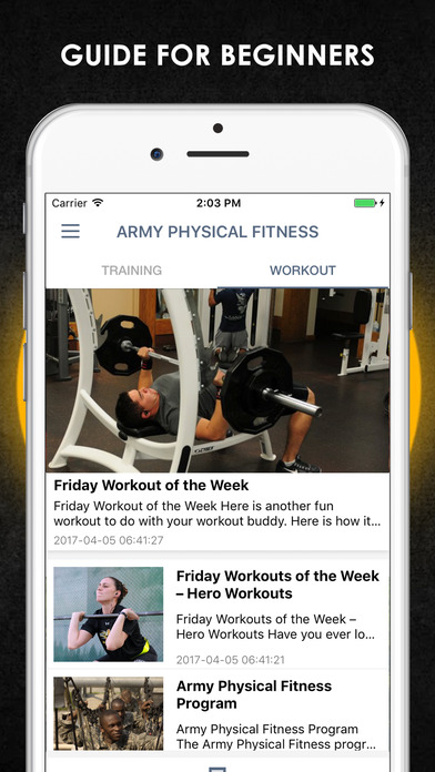 Army Physical Fitness - Programs, Workout screenshot 2