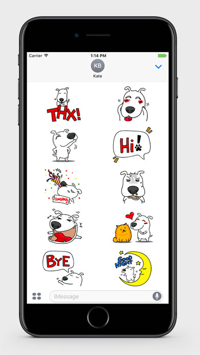 White Dog Stickers screenshot 3