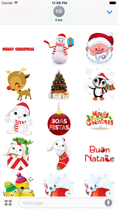 Merry Christmas Stickers Pack 300 for iMessage screenshot 3
