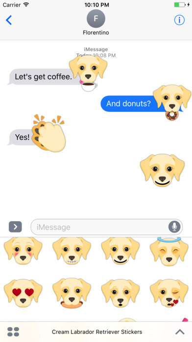 Cream Labrador Emoji screenshot 2