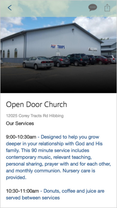 Open Door Church, Hibbing screenshot 3