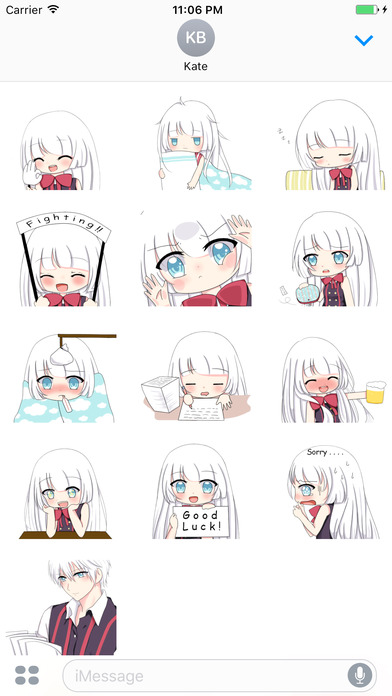 Minnie Chibi Anime Girl Stickers screenshot 3