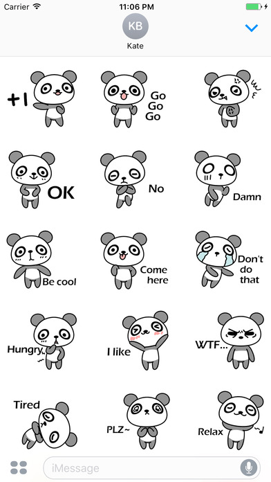 Popo The Cute Panda Stickers screenshot 2