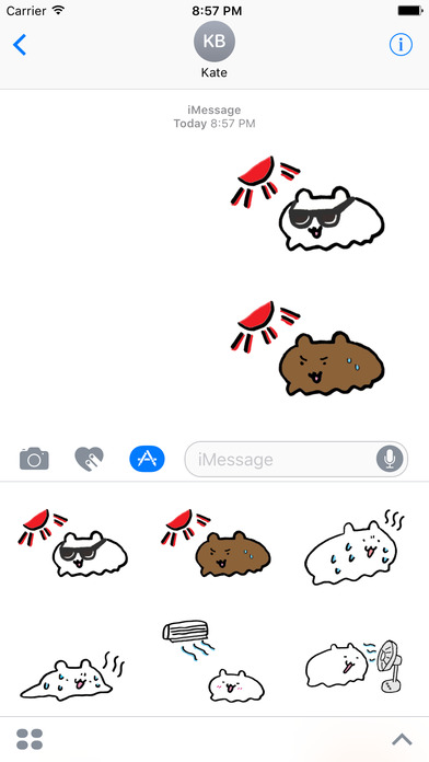Summer Hamster Stickers for iMessage by Design 73 screenshot 2
